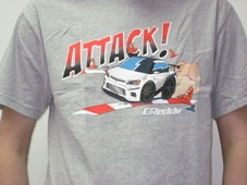 Greddy Футболка Time Attack, размер XL (серая) в Новосибирске