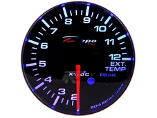 Depo Racing Датчик температуры выхлопных газов EGT,Тревога, Пики, 7цвет.подсветка  (60мм) в Новосибирске