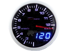 Depo Racing Датчик температуры выхлоп.газов EGT,Цифровой доп.диспл.,2 цвет.подсвет.(60мм) в Новосибирске