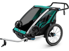 Thule Велоприцеп детский Chariot Lite2 (1-2 реб.) прогулочная-беговая коляcка (изумрудный) в Новосибирске