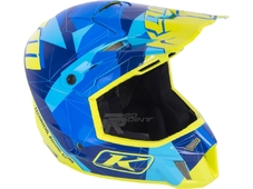 KLIM Шлем  F3 - Blue Camo (Синий-Голубой-Лимонный) р-м ( M ) 56-57 см. в Новосибирске