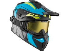 CKX Шлем снегоходный TITAN ALTITUDE 210 TACTICAL (зеленый/голубой мат.) размер М - 57-58 см. в Новосибирске