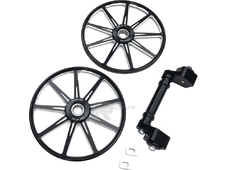 TKI Комплект установки колёс 9-Spoke 9'' для POLARIS ось смещения 1 INCH/2 WHEEL в комплекте (черный) в Новосибирске