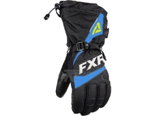FXR Перчатки Fuel утепленные Black/Blue/HiVis (Размер XL) в Новосибирске